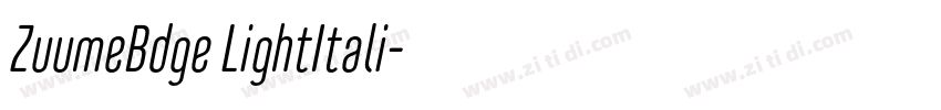 ZuumeBdge LightItali字体转换